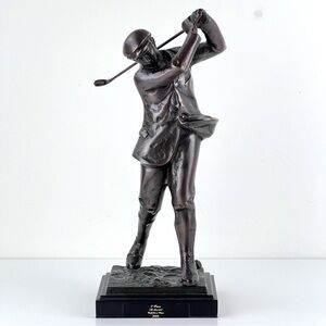 Bronze Golf Tournament Trophy Statu 1 Place 5th Annual Golf for a Cure 2005